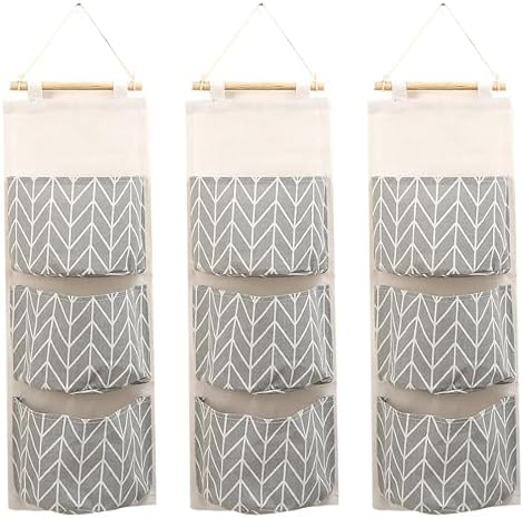 COVRA 3-Pack Wall Hanging Storage Bags – Over-the-Door Organizers by Unknown