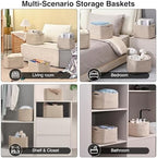 ICERZCZ Small Storage Baskets for Shelves Organizing, Woven Cotton Rope Baskets - Image 5