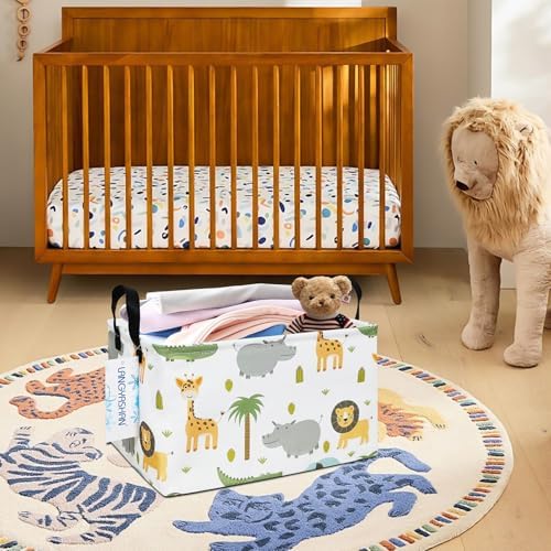 Rectangular Collapsible Animal Storage Basket Nursery Organizer - Image 7