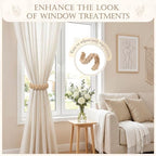 Boho Curtain Tiebacks, Braided Curtain Holdbacks - Image 2
