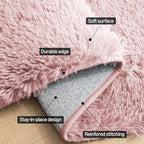 Amazon Basics Fluffy Washable Round Area Rug, Circle Shaggy Carpet - Image 3