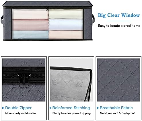 HomeHacks 10-Pack Clothes Organizer Storage Bags, 35L Storage Bins - Image 3