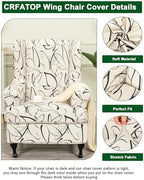 CRFATOP Wingback Chair Covers Stretch Armchair Slipcovers - Image 2
