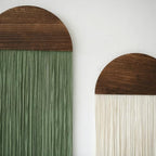 2Pcs Macrame Wall Hanging Boho Decor yarn Handmade Round Tassel 13.7"W*51"L - Image 7
