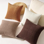 Topfinel Rustic Throw Pillow Covers 18x18 Inch Set of 4 Soft Farmhouse Corduroy - Image 5