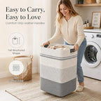Laundry Hamper, Cotton Rope Laundry Basket - Image 2