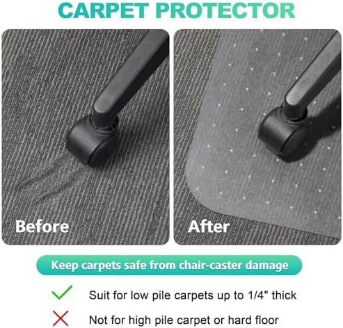 Thickened Chair Mat for Carpet- Low Pile Carpet Protector for Office Computer - Image 3