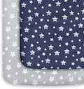 Pack and Play Sheets Boy, Mini Crib Sheets, Stretchy Playard Fitted Sheet by Moonsea