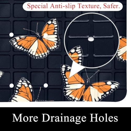 Shower Mat Non Slip, Butterfly Anti Slip Bath Mat - Image 2