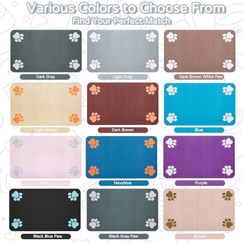 Dog Cat Food Mat, Absorbent Pet Feeding Mat - Image 2