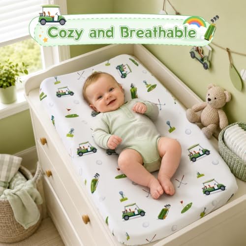 2 Pack Golf Baby Changing Pad Covers - Image 5