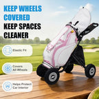 SANDIAN, Golf Hand Push Pull Cart Wheel Covers, Durable Waterproof Elastic Slip - Image 3