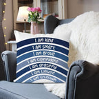 QIYUHOY Navy Boho Rainbow Classroom Throw Pillow Covers, 18x18 Inch - Image 3