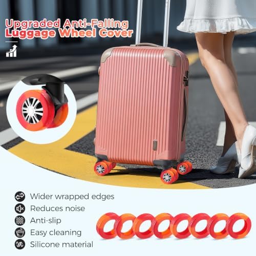 8Pcs Upgrade Luggage Wheel Covers, Travel Accessories - Image 2
