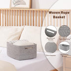 OIAHOMY Storage Basket for Shelves, Closet Cube Storage Bins Baskets for - Image 3
