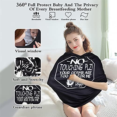 Metplus Baby Car Seat Cover, No Touch Sign Carseat Canopy & Nursing Covers - Image 2