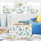Clastyle Boho Dinosaur Laundry Basket Palm Tree Kids Clothes Book Storage - Image 4