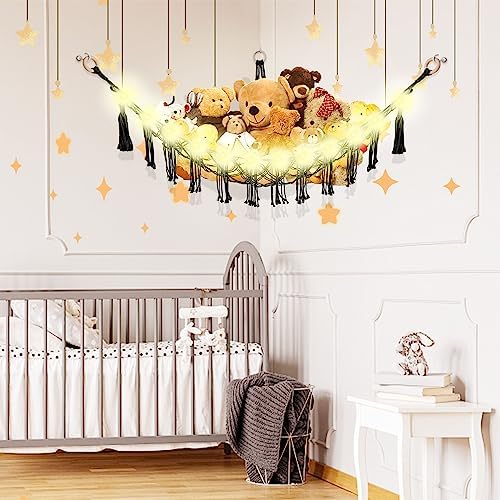 CERETIA Stuffed Animal Hammock Large Corner Plushie Net Storage - Image 2