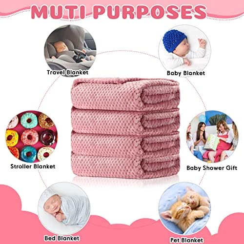 Reginary 4Pcs 30x40 Baby Blanket Fuzzy - Image 5