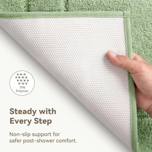 GRANNY SAYS Sage Green Bathroom Runner Rug 59" x 24", Soft Bath Mat - Image 5
