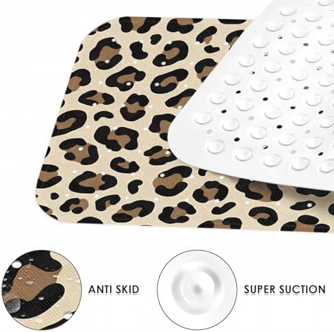Bathtub Shower Mat 40X16 Inch, for Toddler, Animal Brown - Image 3