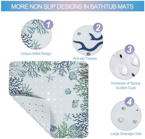Square Shower Mat Non Slip 21x21 Inch - Image 3