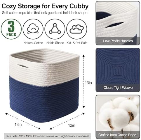 13x13x13 inch Cube Storage Bin, 13 inch Storage Cubes - Image 2