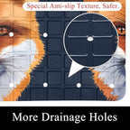 Bathtub Mat Non Slip 26.8x15.1 Inch, Fox Heads Shower Mat - Image 2