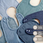 Muslin Baby Bibs for Unisex Boys Girls, Cotton Drool Bibs, Adjustable Newborn - Image 5