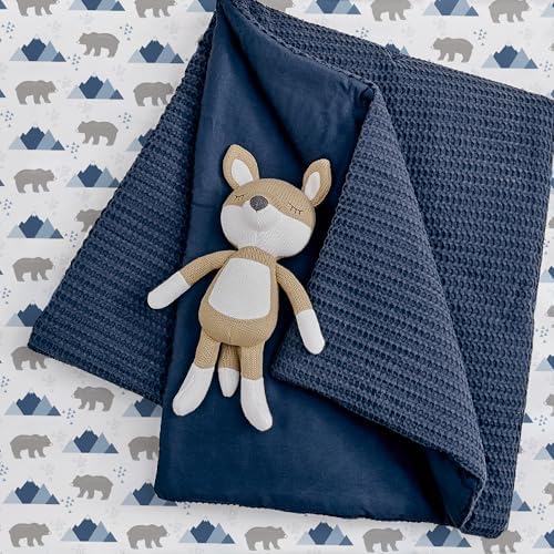 Levtex Baby - Mills Waffle Crib Bed Set - Baby Nursery Set - Navy - Navy - Image 3