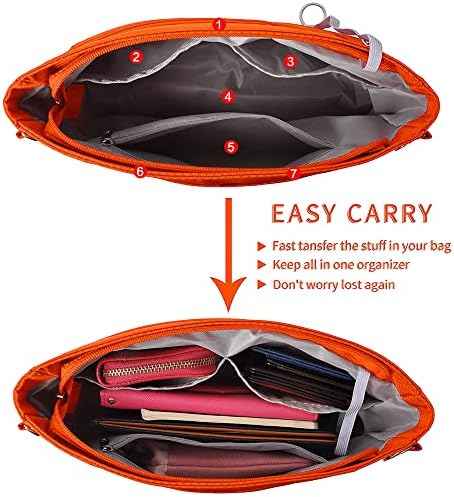 Vercord Expandable Nylon Handbag Purse Organizer Insert Liner Shaper Bag in Bag - Image 3