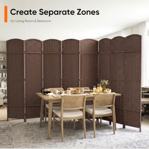 JOSTYLE Outdoor Privacy Screen 8-Panel Folding Room Divider Space Partition - Image 6
