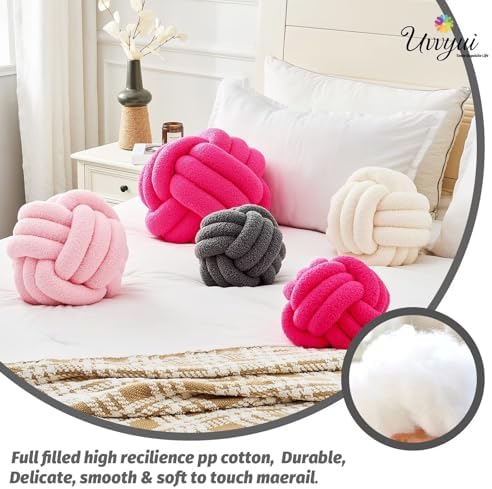 Uvvyui Knot Pillow Ball, Soft Home Decorative Pillows, Round Throw Pillow - Image 3