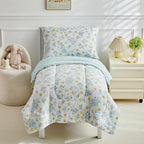 JHXHMX 4 Pieces Toddler Bedding Set, Soft Crib Bed Sheets Set Includes Quilted by CHOOSEYOURSTYLE