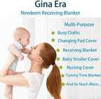 Gina Era Flannel Receiving Blankets, Baby Swaddle Blankets 100% Cotton 4 Pcs - Image 4