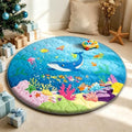 RONGFA Round Baby Play Mat for Floor, Round 48'' Thicken Foam Soft Padded Mat by RONGFA