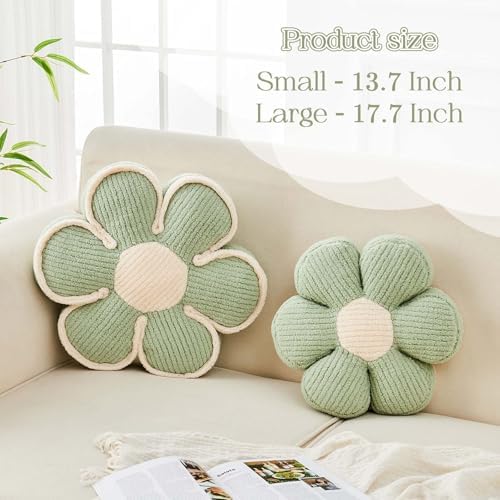 Kcvvcr Flower Pillow, Soft Flower Decorative Throw Pillow, Cute Daisy Flower - Image 2