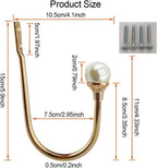 COCIVIVRE 4 Pack Curtain Holdbacks Wall Mounted Curtain Tiebacks Hooks Plastic - Image 2