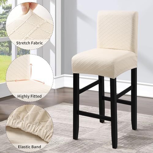 Fuloon Waterproof Barstool Covers Chair Slipcovers, 2 Pack - Image 4