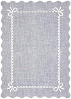 GarveeHome Scalloped Bow Rug 5x7 Washable Grey Rugs - Image 5
