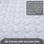 TEESHLY Bath Tub and Shower Mats, Non Slip 40 x 16 Inch Extra Long Bathtub Mat - Image 3