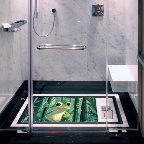 Shower Mat Non Slip, Bamboo Forest Frog Anti Slip Bath Mat - Image 6