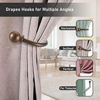 Sumnacon Curtain Holdbacks 2 Pcs Wall Mounted Curtain Tiebacks - Image 7