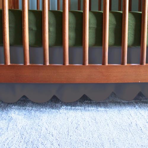 100% Microfiber Scalloped Mini Crib Skirt 24"x 38" by Unknown