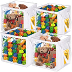 4 Pack Clear PVC Storage Bins by EVELOMO