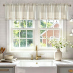 jinchan Linen Striped Kitchen Valances by JINCHAN