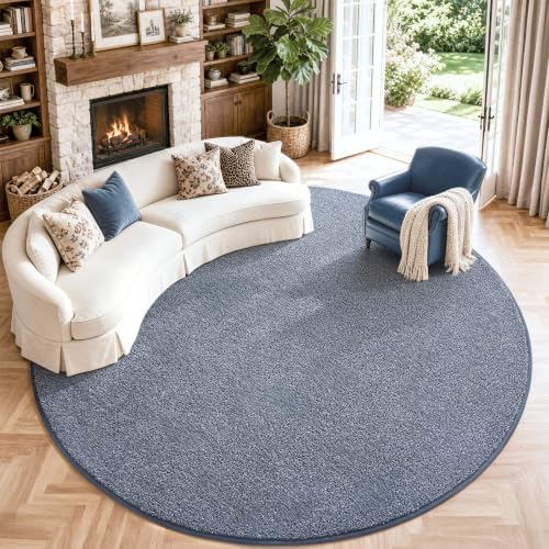 Keeko Round Area Rug 4ft for Living Room Bedroom, Soft Washable Circle Rug by Keeko
