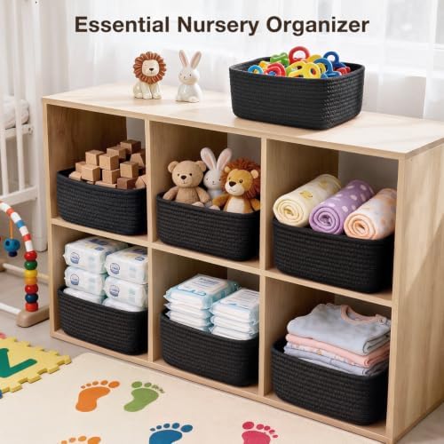 3 Pack Small Baskets for Organizing, Woven Storage Baskets for Shelves - Image 5