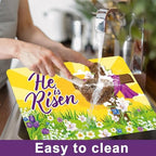 Happy Easter Placemats Set of 6 He is Risen Plastic Table Mat 17×13×0.04in - Image 4