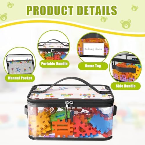 8 Pcs Large Clear Toy Storage Bags - Image 3